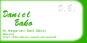 daniel bako business card